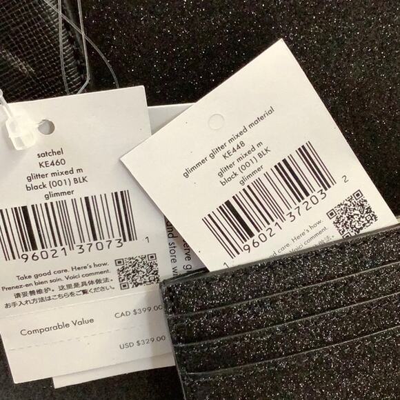 NWT Kate Spade Small Satchel Crossbody Bag and Credit Card Holder Black Set - Picture 6 of 6